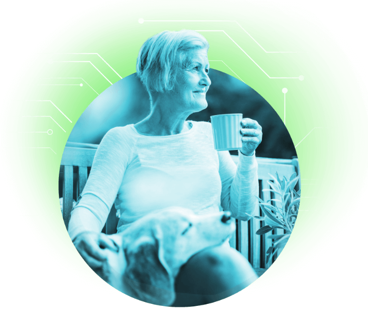 woman drinking coffee